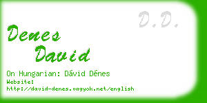 denes david business card